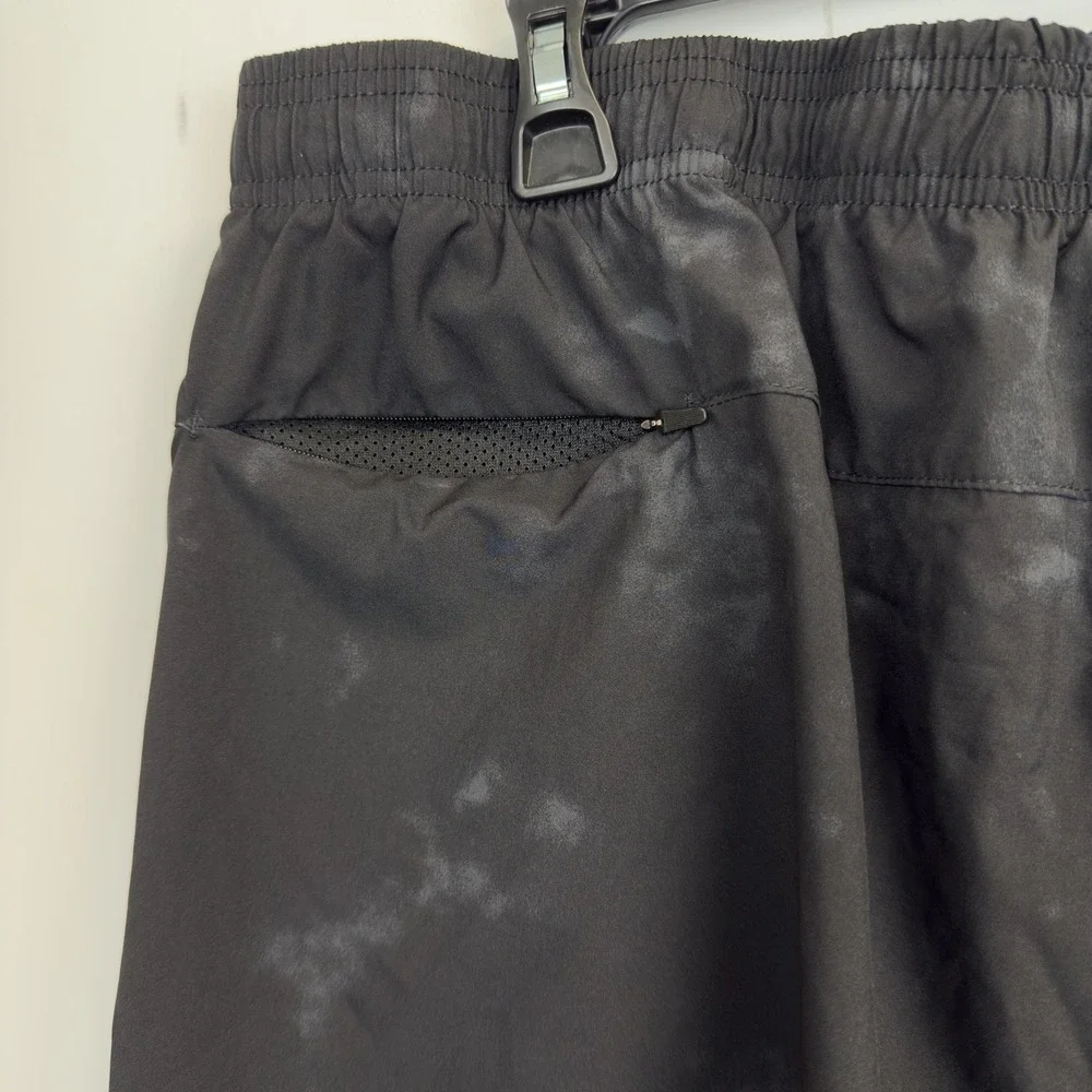 Men's Black Smoke Print MEMBERS MARK‎ Work it Out Shorts XXL
